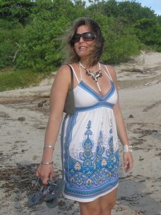 Barbara at the beach. July 2010