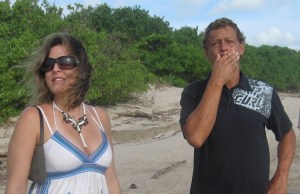 B and B hand over his mouth